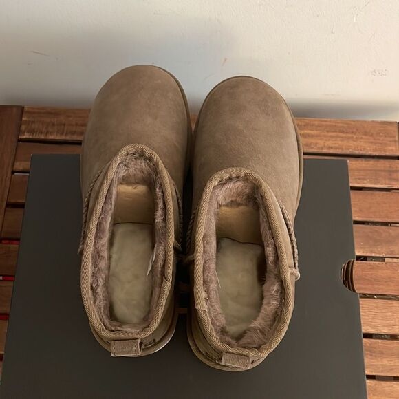 UGG Classic Ultra Mini Booties Hickory Men Size 8 Women Size 9 - Picture 6 of 12